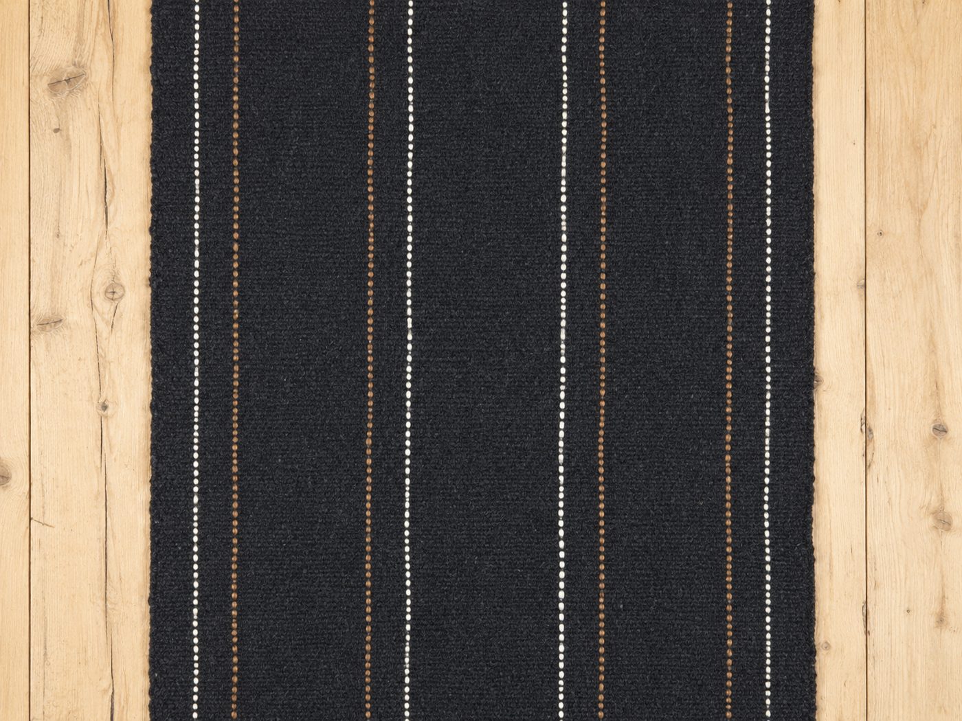 Black, cream & brown pinstripe