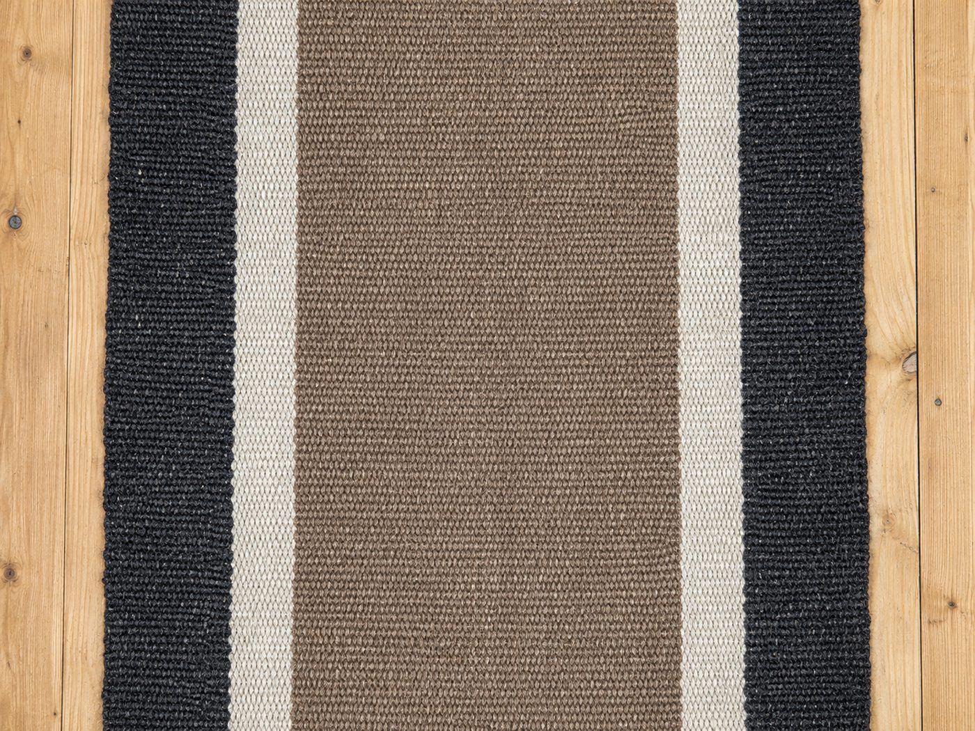 Brown, cream & black border